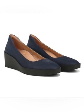 Vionic Sereno Wedge Pump Navy Size 11 NIB Orthotic Support